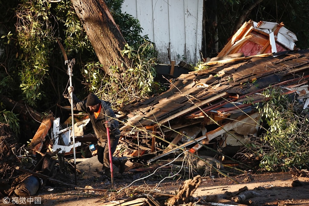 加州泥石流死亡人数上升至17人