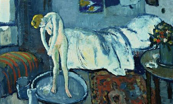 毕加索《蓝色房间》暗藏男子肖像