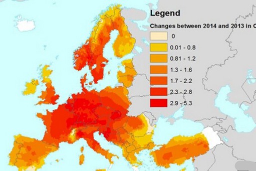 暖冬减少欧盟国家的温室气体排放