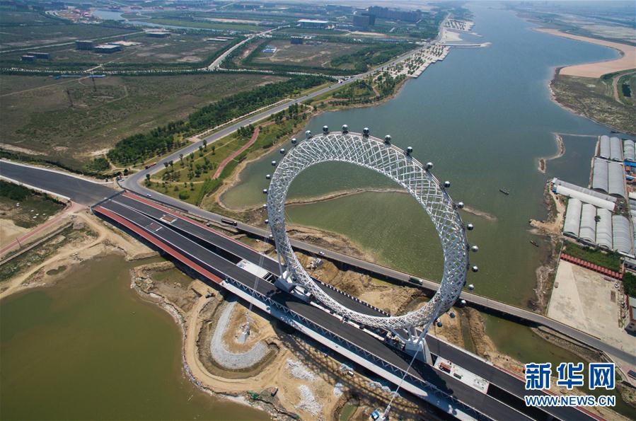 Ring-shaped bridge built in Zhengzhou, China