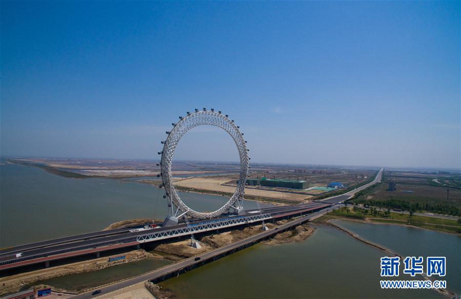 Ring-shaped bridge built in Zhengzhou, China